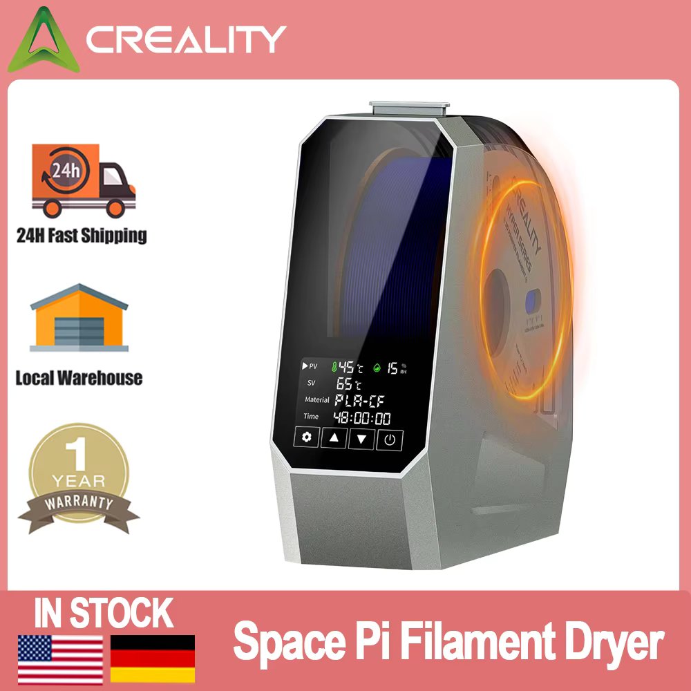Creality Space Pi Filament Dryer Box Efficent drying Adjustable 45℃-70℃ 360° Hot-Air Heating For Creality K1 / Ender 3 V3 SE