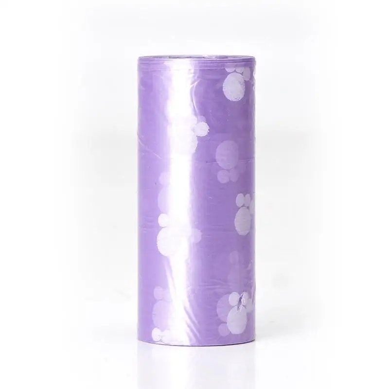 Purple garbage bag