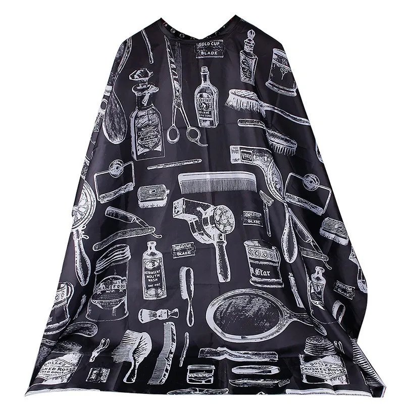 Haircut Cloth Hand Mirror Comb Hair Dryer Hair Cutting Cloth Printing Hair Cutting Haircut Cloth