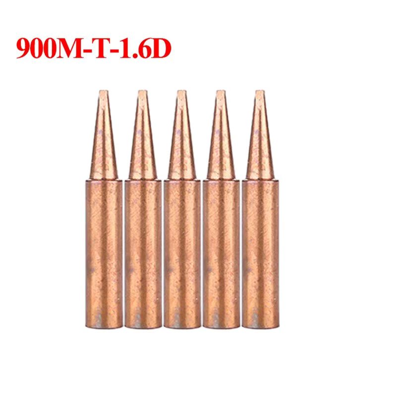 5pcs 900M-T Copper Soldering Iron Tips Lead-Free Solder Tips Welding Head Electric Soldering Tools For Welding Equipment