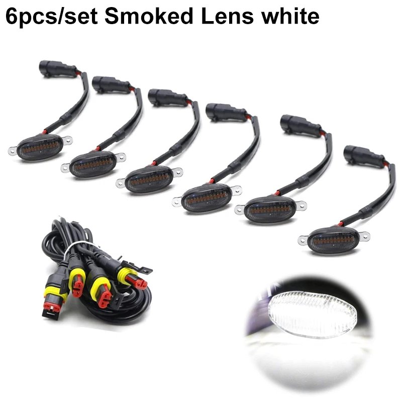 6PC Smoked  White