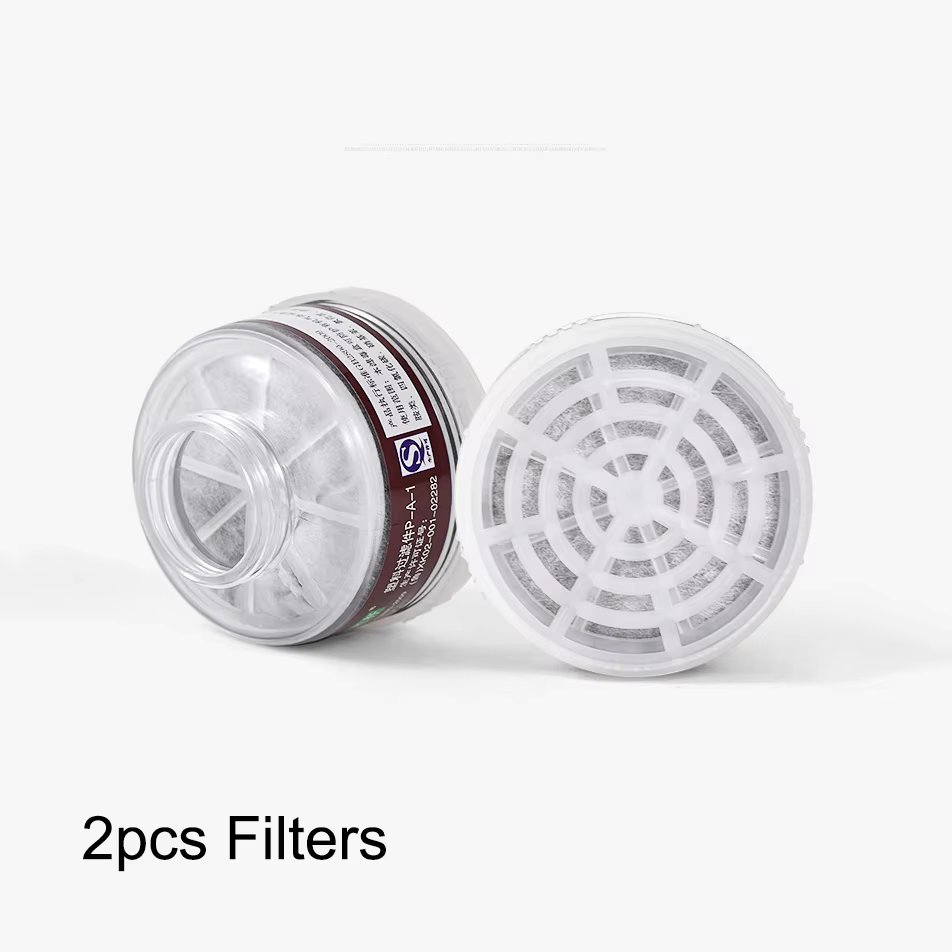 New 64 Type Multipurpose Black Gas Full Mask Respirator Painting Spray Pesticide Natural Rubber Mask Chemical Prevention Mask