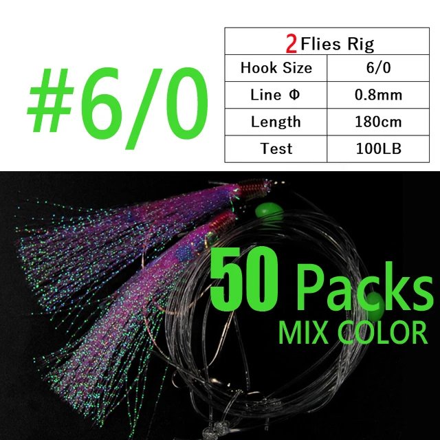 50packs 2 hooks 6l0