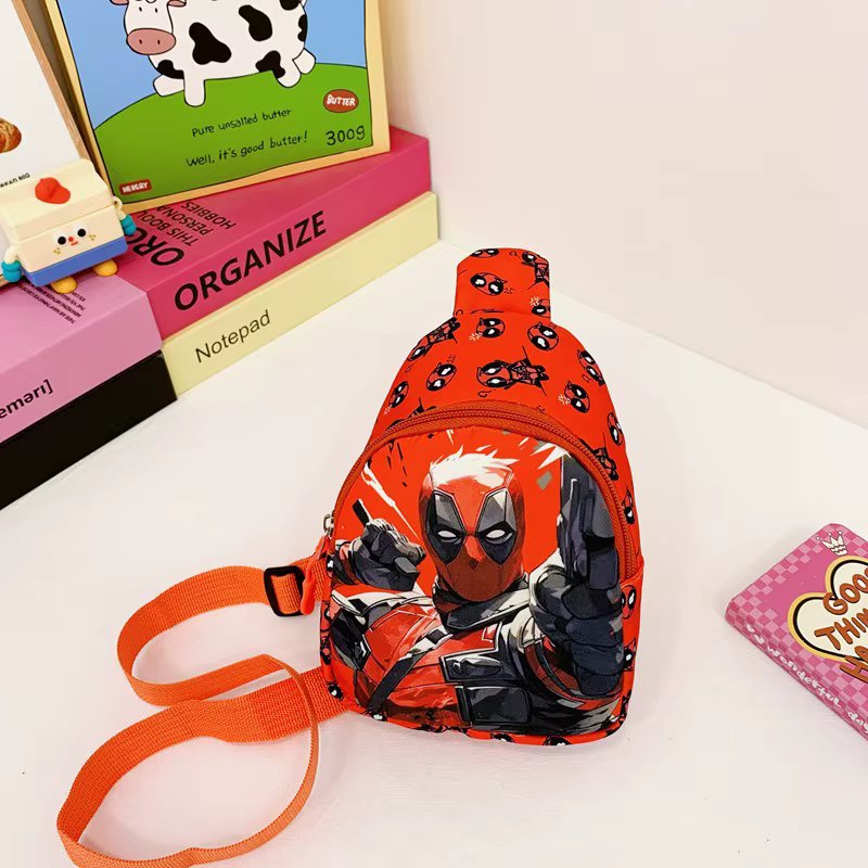 BEAST KINGDOM Cartoon Kids Shoulder Bag Spiderman Chest Bag for Boys Girls Iron Man Hulk Cute Crossbody Bag Coin Purse Gifts