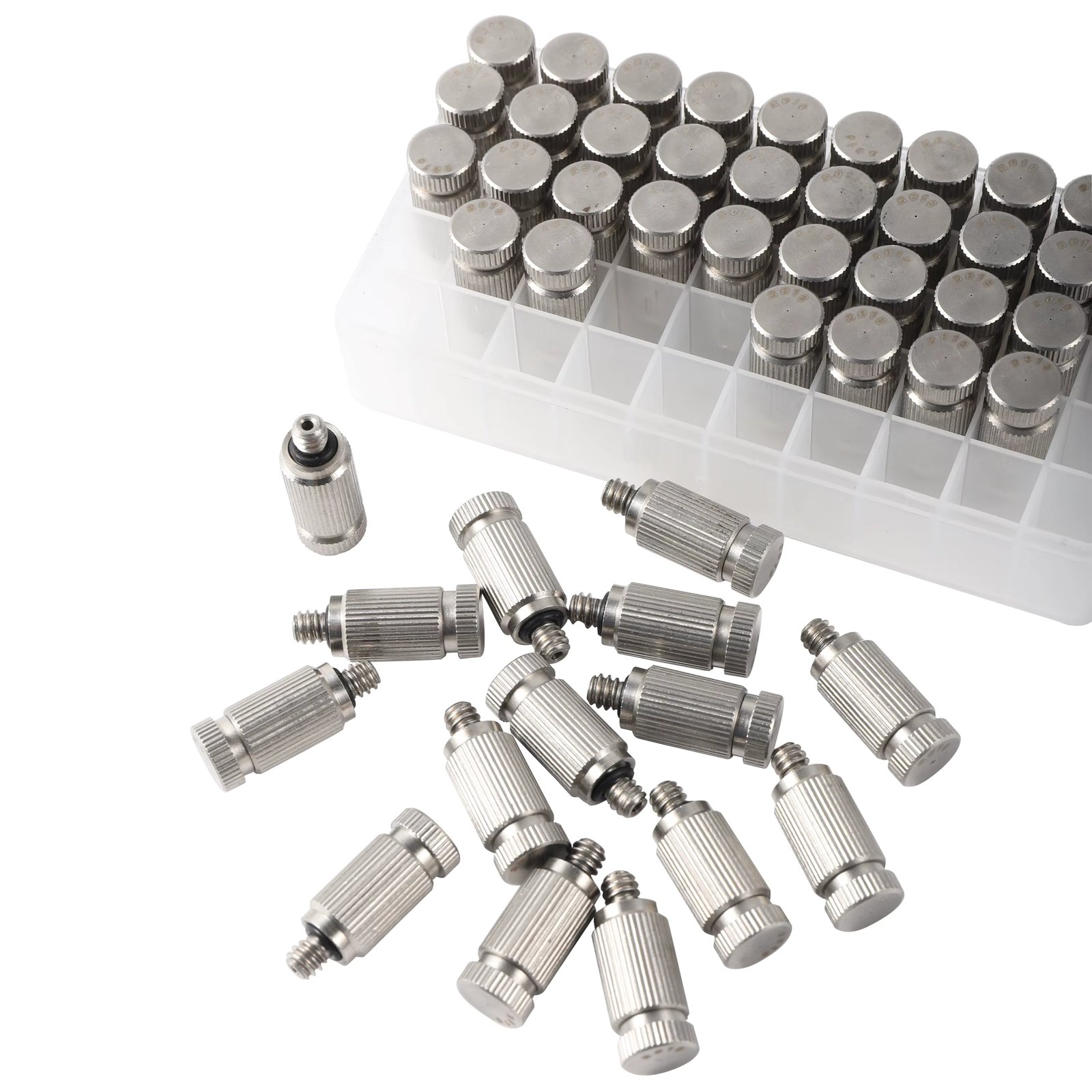 304 Stainless Steel 3/16" Thread High Pressure Atomization Nozzle Garden landscaping Cooling Humidify Disinfection Sprayer 50Pcs