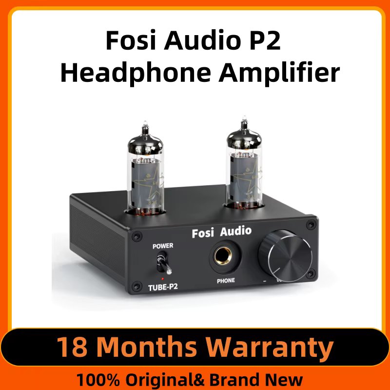 Fosi Audio P2 integrated Portable Headphone Amplifier Vacuum Tube Amp Mini HiFi Stereo Audio with Low Ground Noise for Headphone