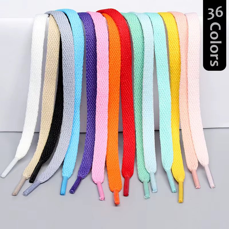 1Pair 36colors Air Force One Flats Shoelaces Classic Shoe Laces Sneaker White  Sports Men Women Children Shoelace Casual Strings