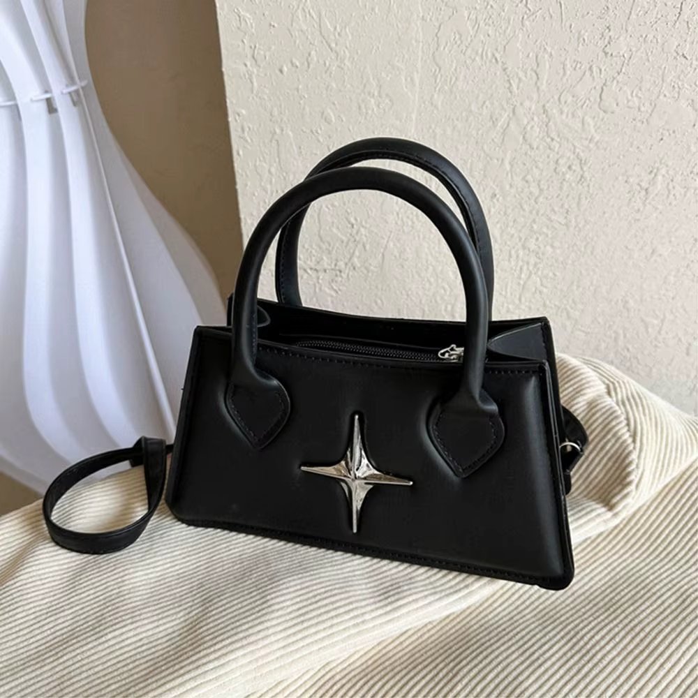 Quadrangular Star Design Shoulder Bag PU Leather Crossbody Bag Small Sling Bag Women Girls Fashion Handbags Messenger Bag