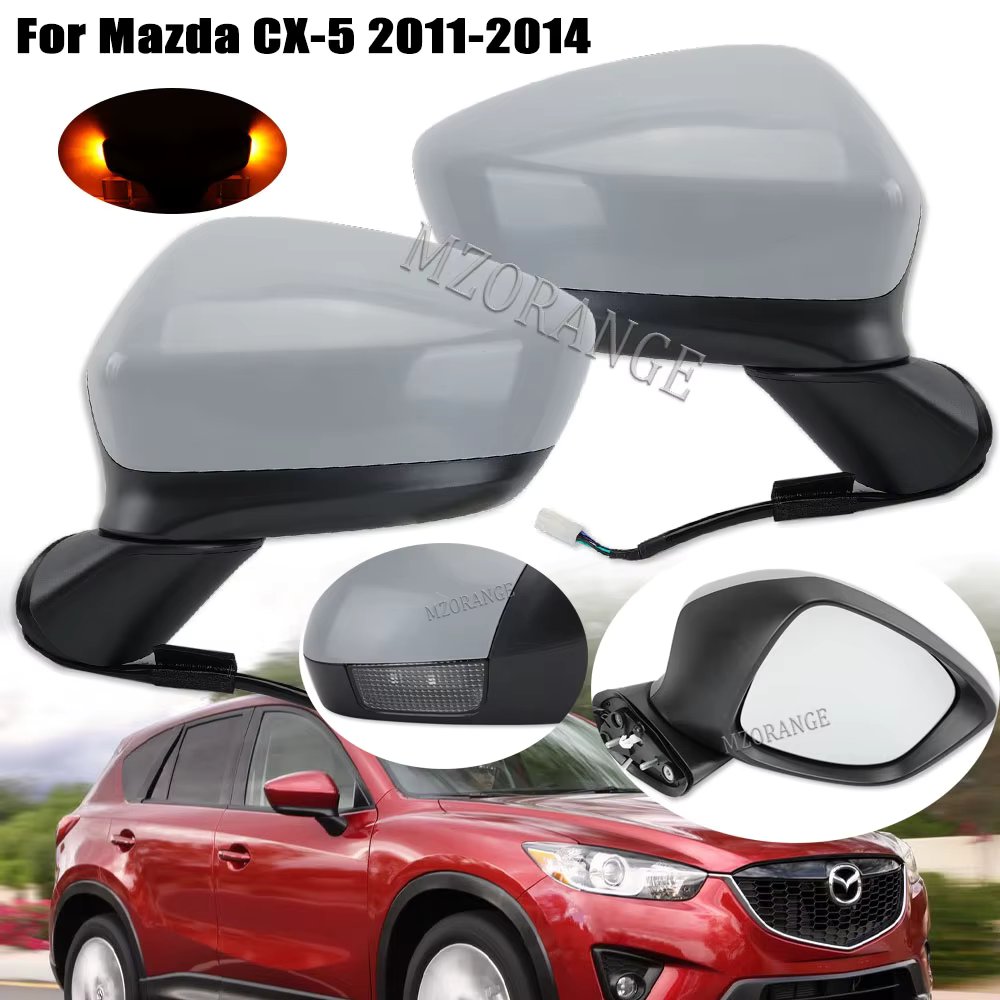 Side Mirror For Mazda CX-5 CX5 KE GH 2011-2014 Car Exterior Door Rearview Assy With LED Turn Lamp Heating Electric Folding 8PINS