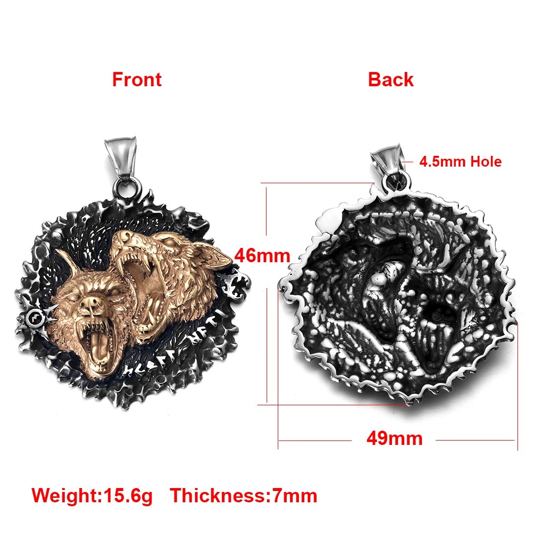 316L Stainless Steel Norse Viking Pendant Rune Hammer Axe Arrow for Men Necklace DIY Accessories Finding Jewelry Making Charm