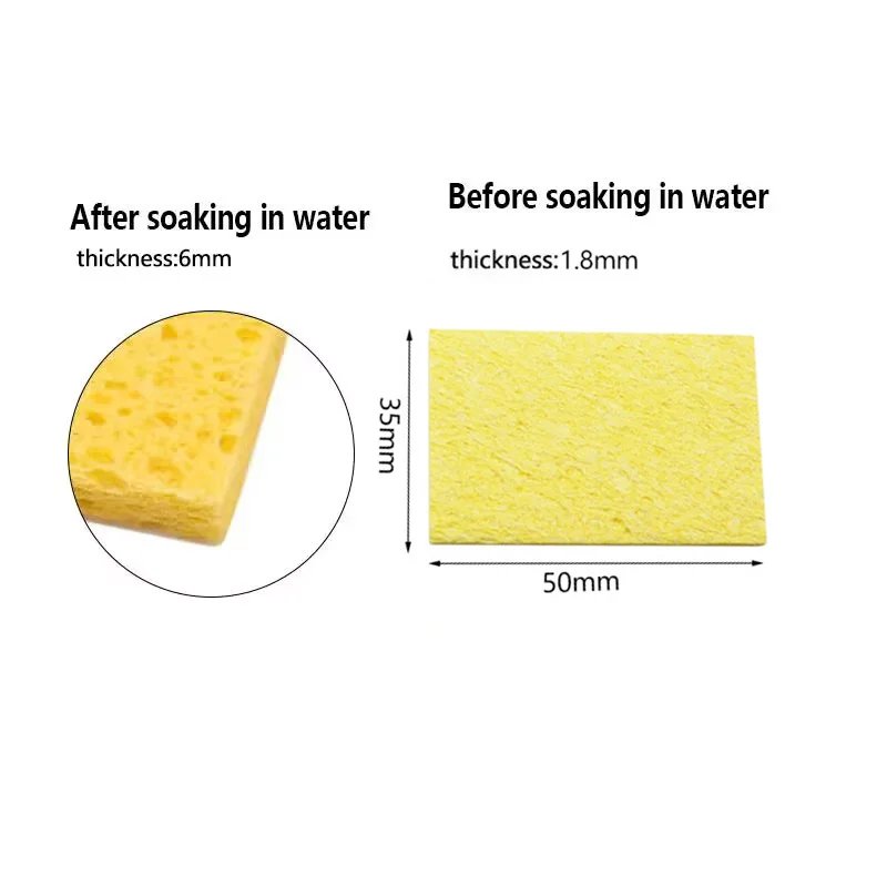 6pcs High-temperature sponge Electric-branded iron-en-iron head cleaning sponge