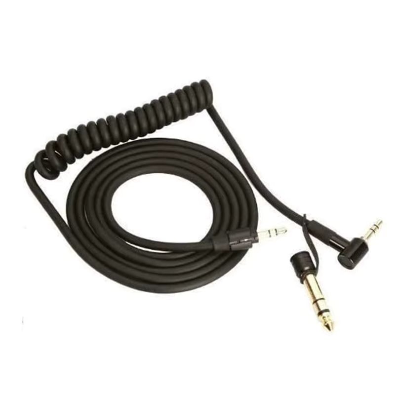 KUTOU Audio Cable for Beats by dr.dre Pro Detox Solo Studio Headphone Cable 3.5mm Spring Extension Cable with 6.5mm Adapter