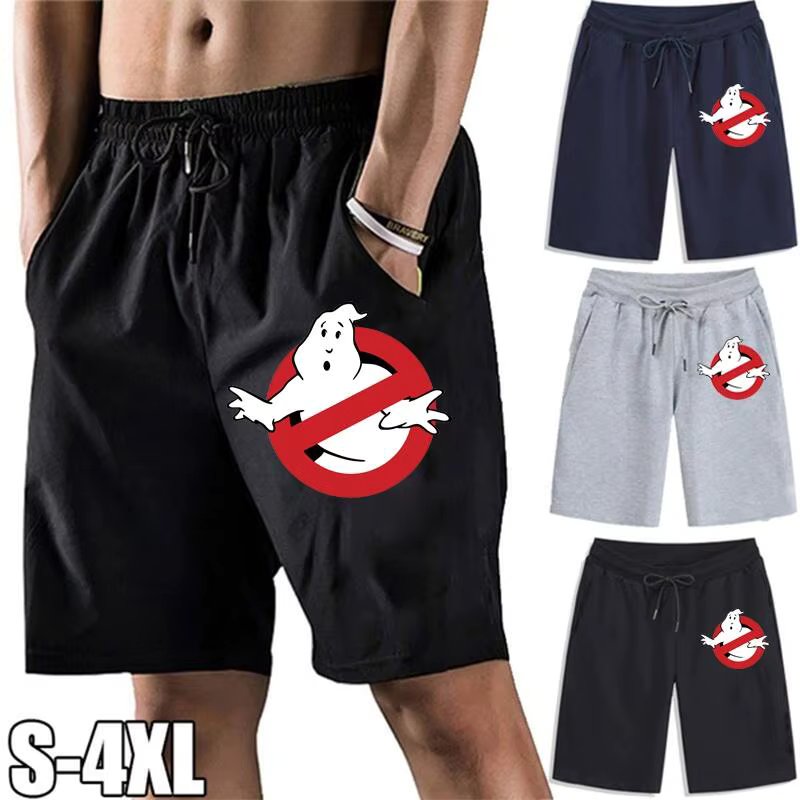 2022 New Men's Ghostbusters Print Shorts Casual Jogging Slim Sports Shorts S-4XL