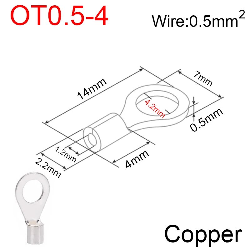 100Pieces OT0.5-4