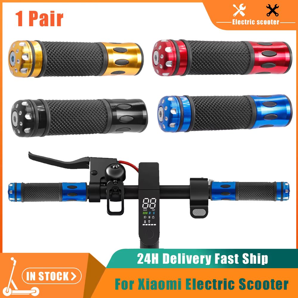 Electric Scooter Handlebar Aluminum Alloy +Rubber Non-slip Modifiction Accessories Handle Grips for Xiaomi M365 1S PRO Pro2 Part