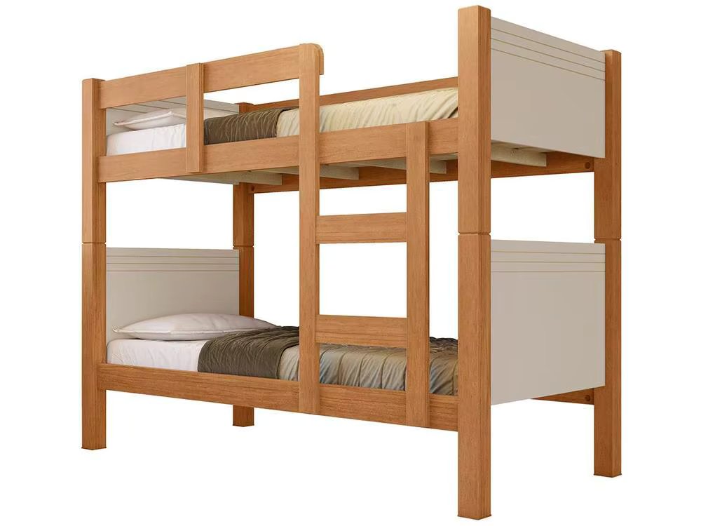 Bunk in MDF and MDP Conquest Furniture Madrid Cinamom and Off White