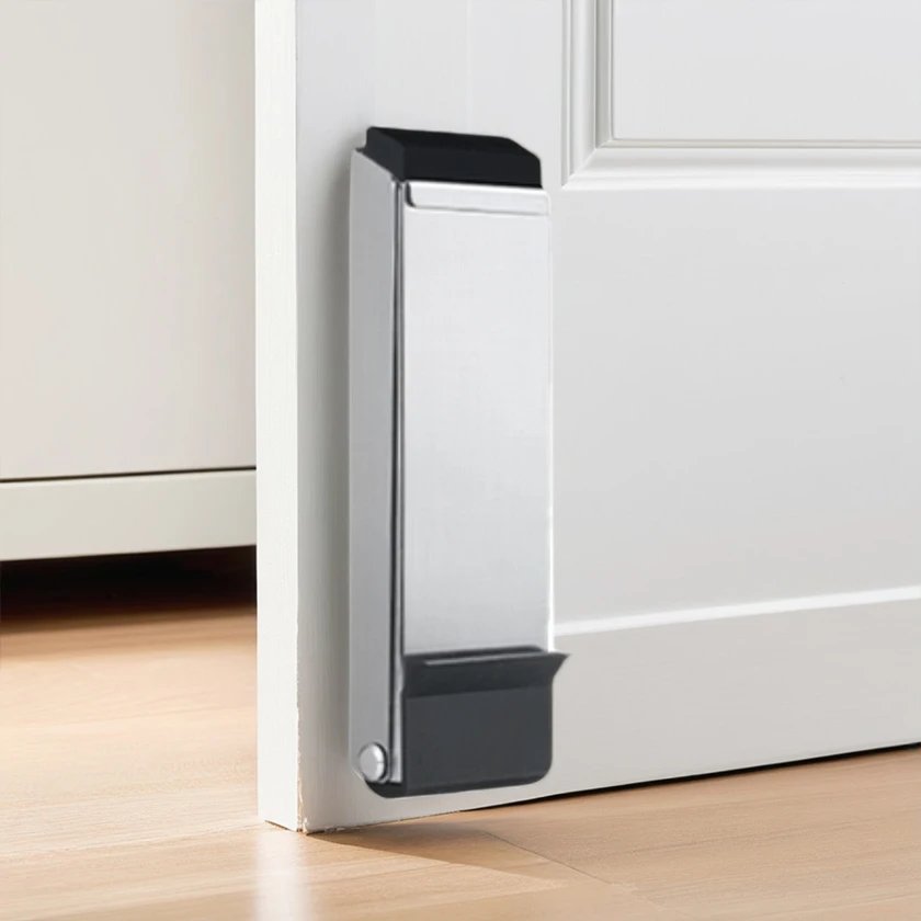No-Drill Magnetic Door Stopper Black 1 Piece