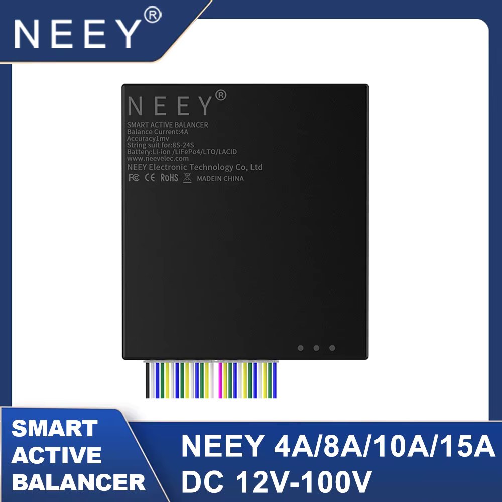 NEEY 4TH Version 4A 10A 15A Smart Active Balancer 3s 8S 10S 14S 16S 20S 21S 22S 24S Lifepo4 / Li-ion/ LTO Battery Equalization
