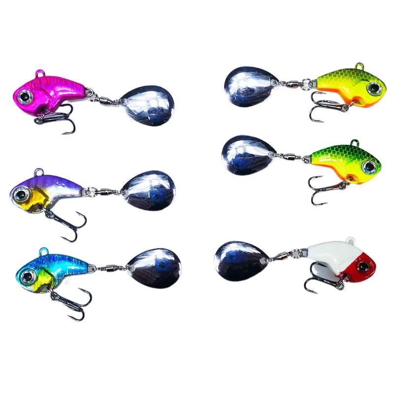 ZWICKE Winter Fishing  Lures  Artificial Hard Baits Spinner Spoon Lure Wobble Rotating Metal Vib Vibration Bait 7g 10g 14g 21g