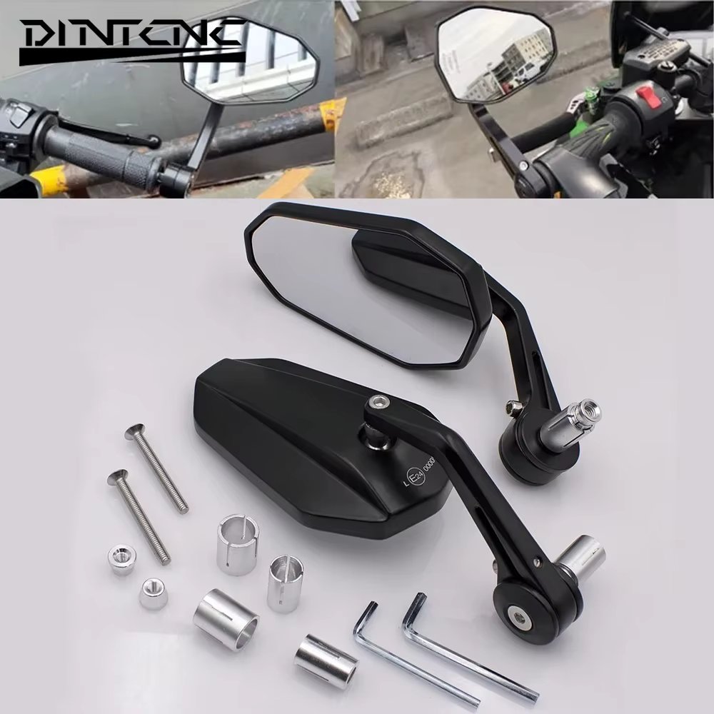 For Yamaha for Kawasaki for Honda for 22mm Universal Motorcycle Handlebar Mirror Wide Field of Vision Side Mirrors Accessories