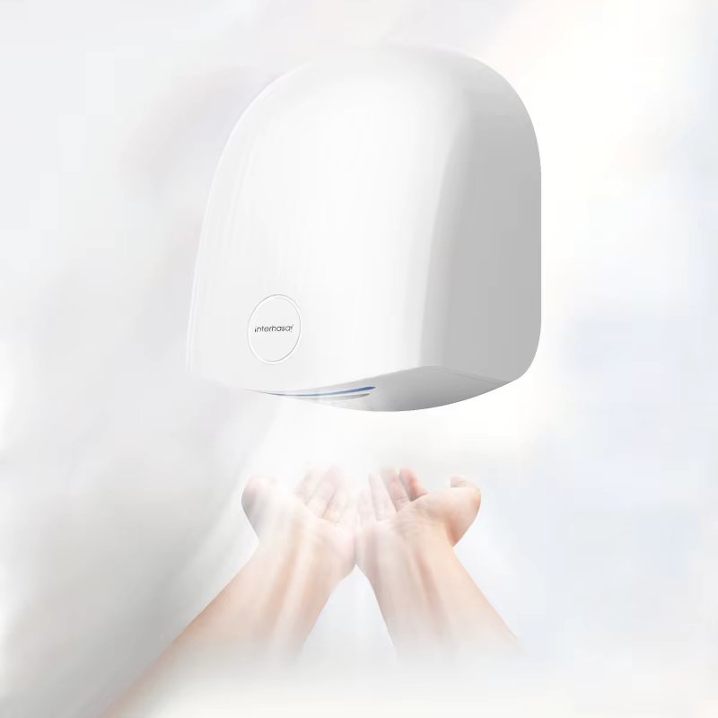 Interhasa! New Automatic Hand Dryer Hot Cold High Speed Wind Wall Induction Hand Dryers 1200W for Commercial Bathroom Toilet