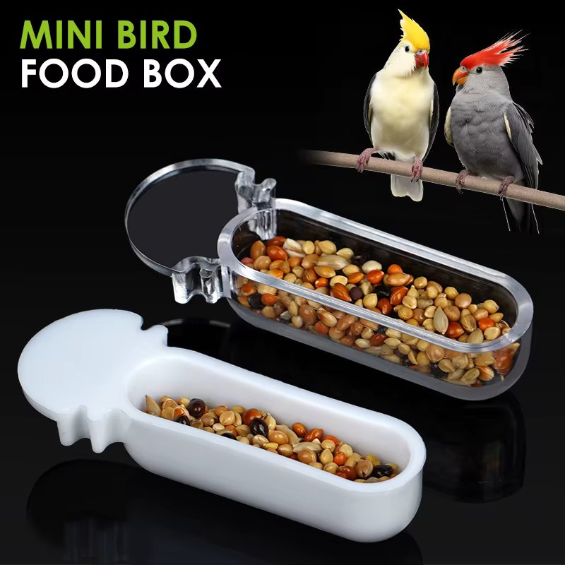 New Small Size Bird Slot Feeder Cage Hanging Feeder Cup, Canary Finch Plastic Hanging Food Bowl Cups 5/10Pcs