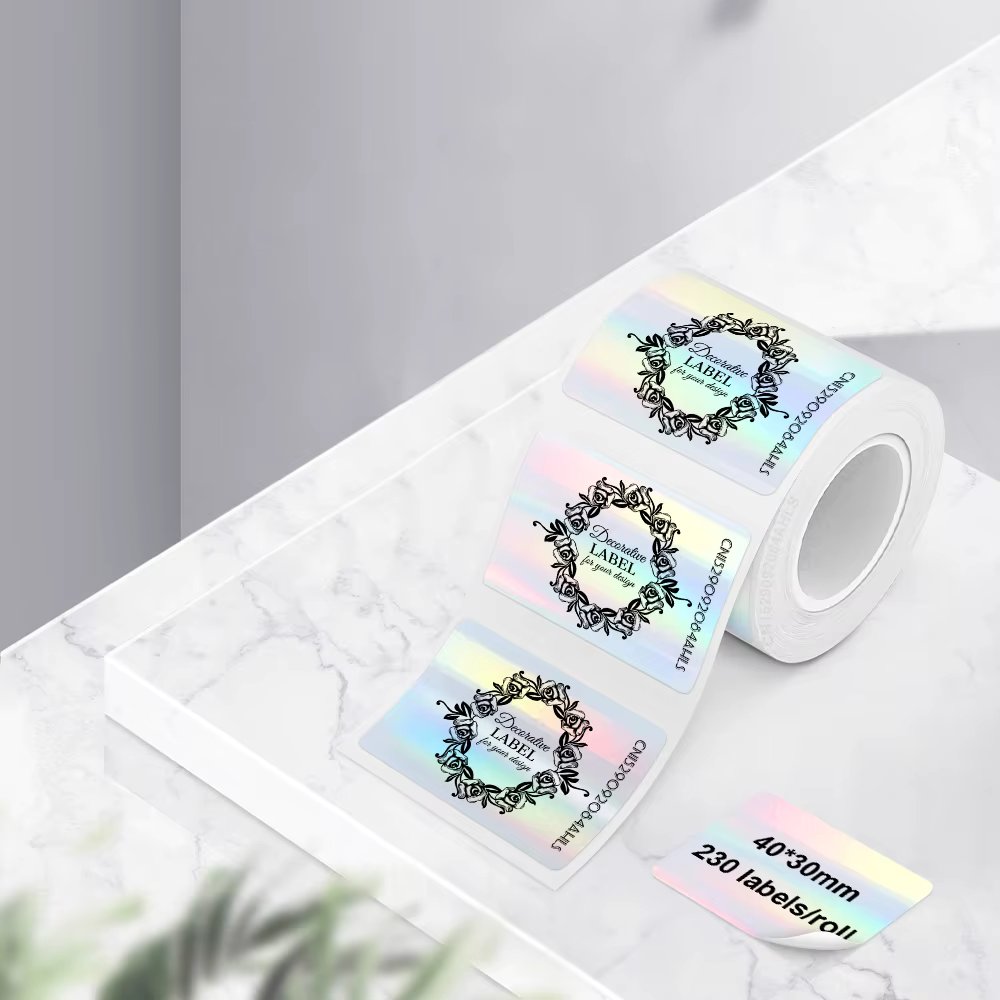 40*30mm Holographic Laser Thermal Paper Marklife P50 Label Sticker E210 Label Roll Compatible Phomemo Label Printer M220 M110