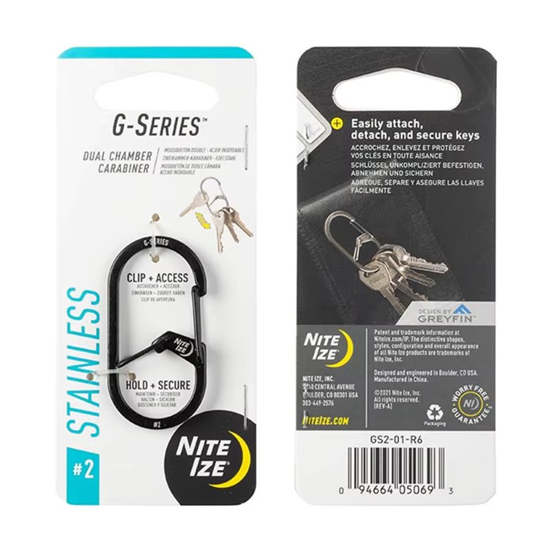 Nite Ize GS2 backpack hook G-type key chain water bottle outdoor water bottle quick buckle rope