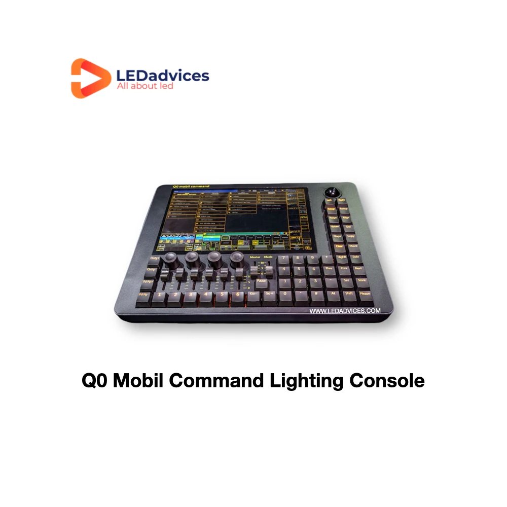 New Q0 Mobile Command Button Lighting Console MA2 10.1” Touchscreen 2 DMX Outputs 120GB SSD 3D Stage Simulation ARTNET WIFI MIDI