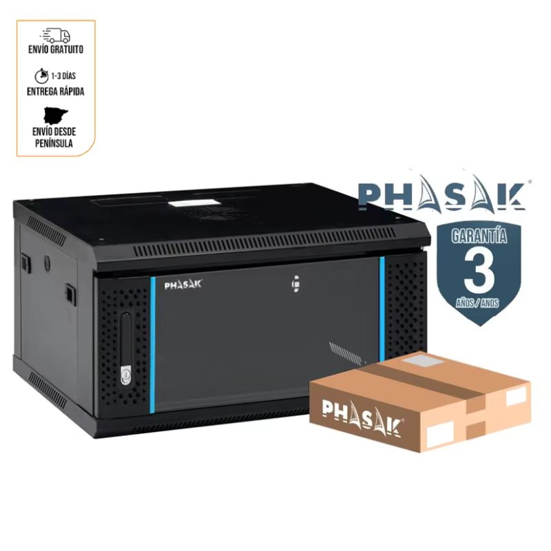 PHASAK Wall Rack Cabinet 19 Inch, 600x450 mm, Metal - Disassembled