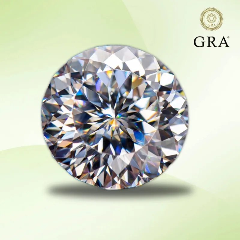 Moissanite Diamond 100 Faceed Cut D Color VVS1 Lab Grown Gemstone for Advanced Jewelry Rings Earrings Making with GRA Report