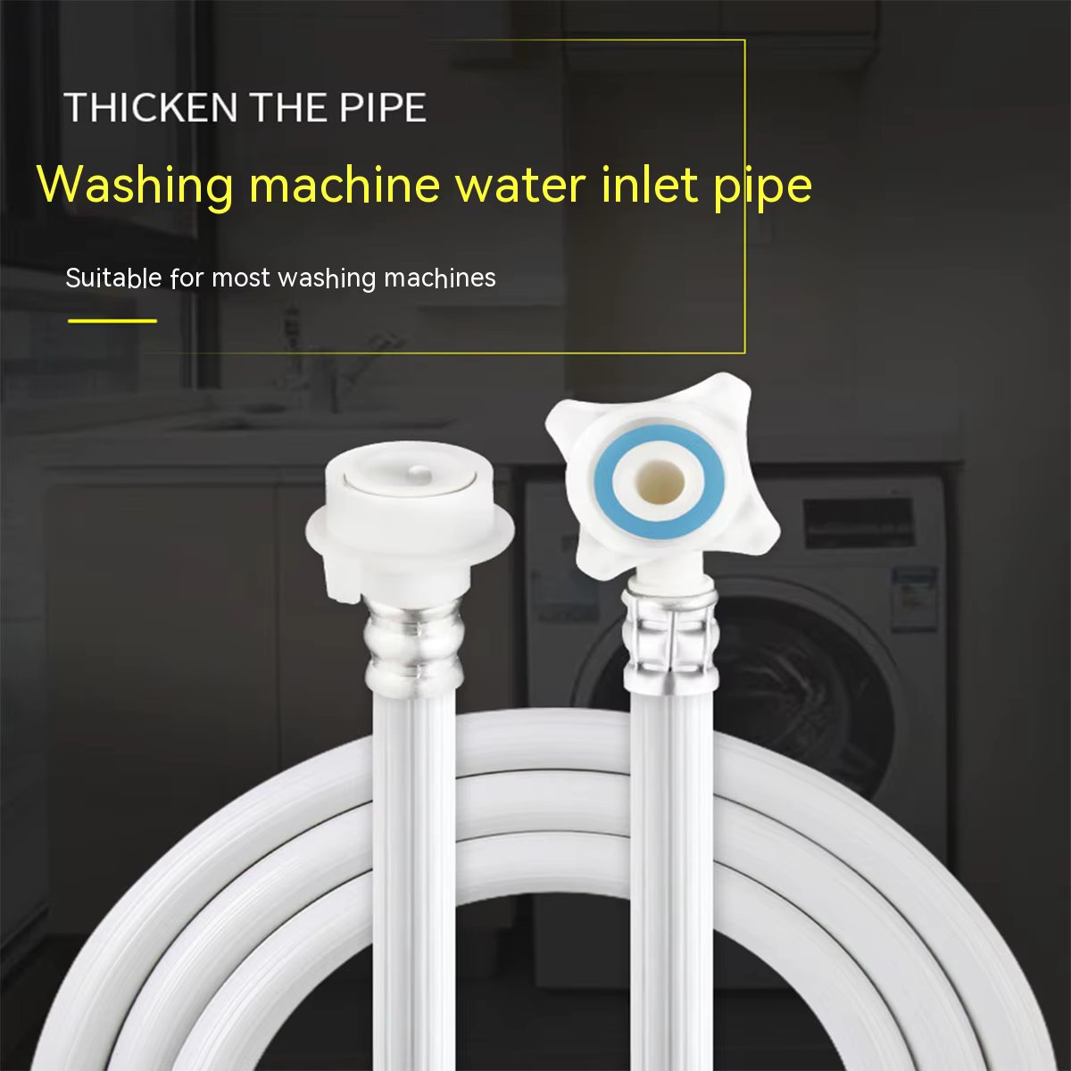 Explosion-proof washing machine inlet pipe suitable for most faucet installation