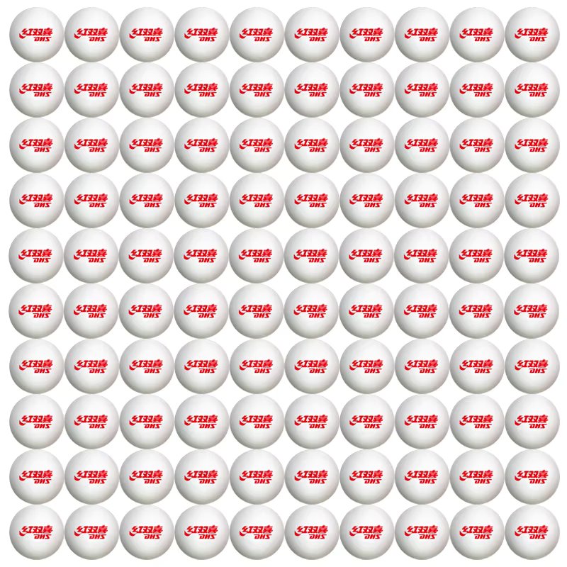 100Pcs DHS Seamed Table Tennis Ball ABS New Material Table Tennis Ball ITTF Approved Ping Pong Balls for Training Competition