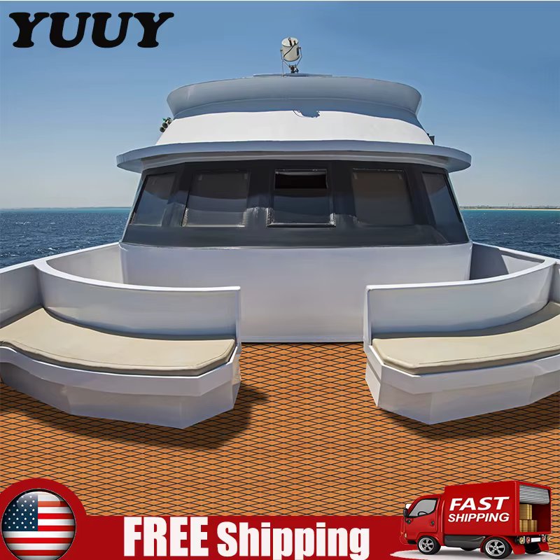 EVA Foam Faux Teak Boat Decking Sheet, Sea Deck, Marine Yacht, Boat Flooring Mat, 95x40 in