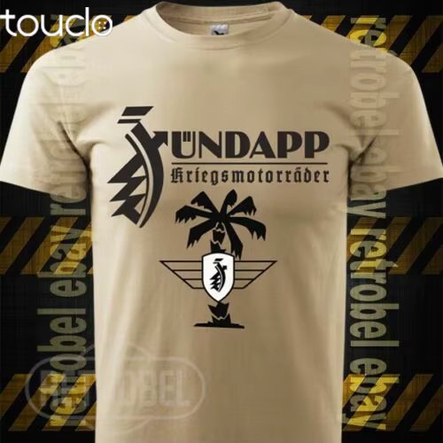 T-Shirt ZUNDAPP WW2 German military motorcycle - Sand
