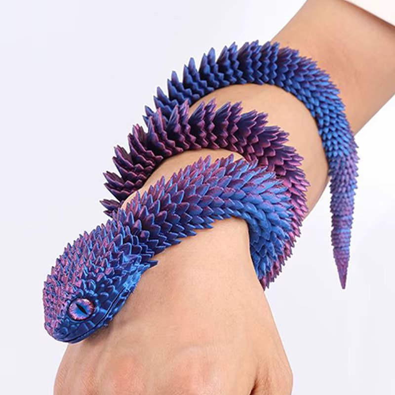 3D Printed Snake Animals Viper Hot Selling Crafts Ornament Gifts Internet Celebrities Creative Figurines Car Home Decorations