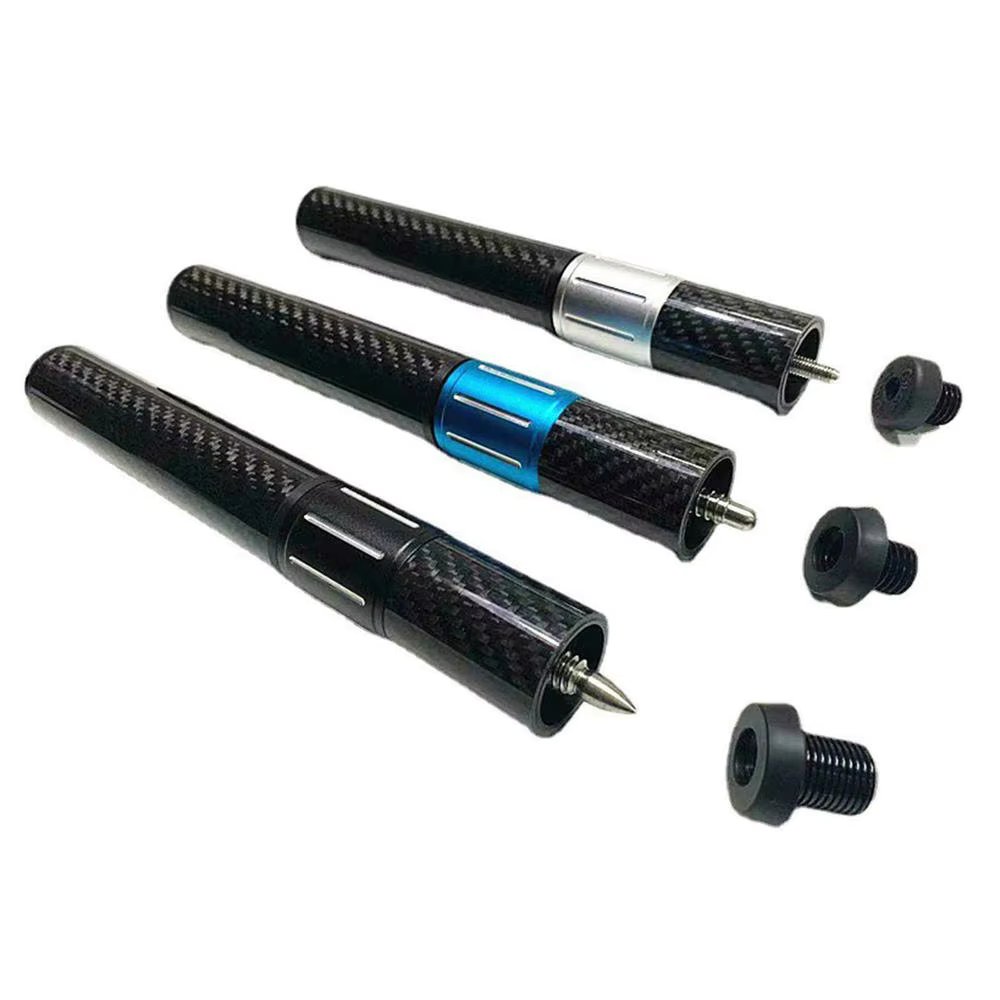 9" Adjustable Flexible Carbon Fiber Billiards Pool Cue Extension Extender Connects to Predator/Mezz/PERI