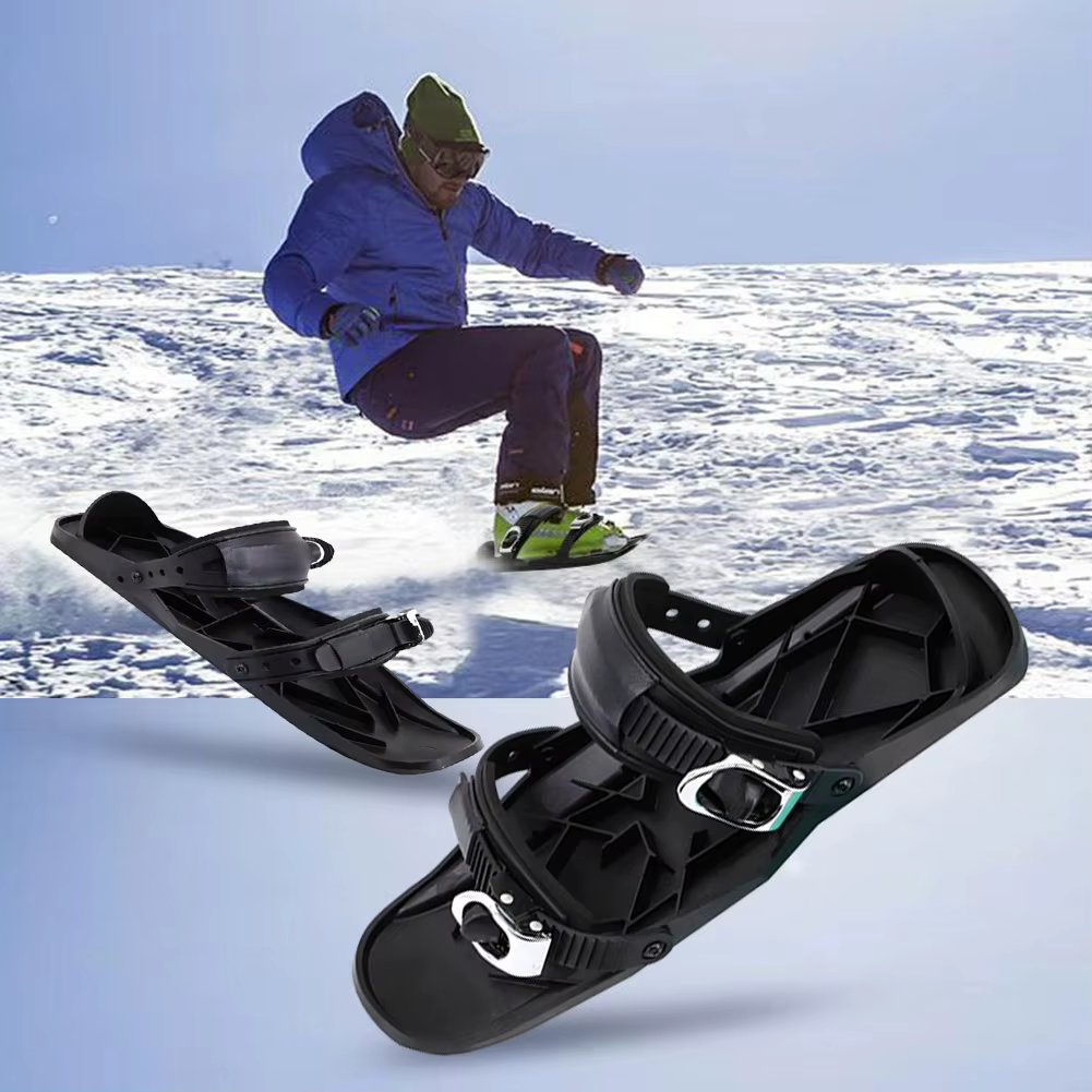 Mini Short Ski Skates Snowboard Boots Skiboards Adjuatable Short Shoe Snowblades Skates Snowboard Shoes Winter Outdoor Skiing