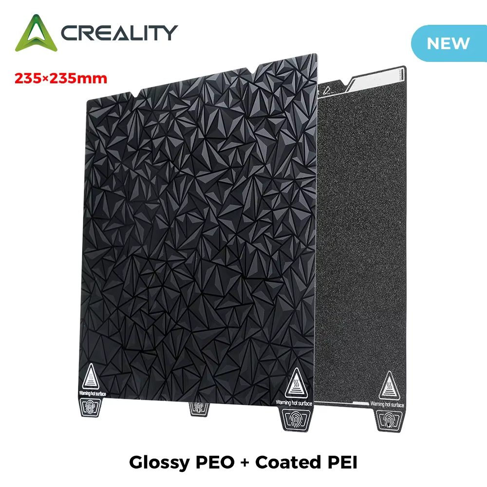 Creality New Glossy PET /Glossy PEO + Coated PEI Dual-Sided Printing Platform Board Kit for 235×235mm FDM 3D Printers