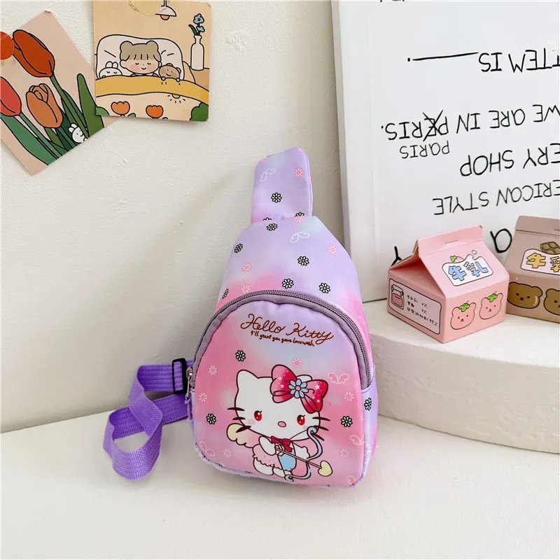 Cinnamoroll Bag Kawaii Sanrio Crossbody Children Chest Bags Kuromi Backpack Hello Kitty Shoulder Mini Travel Pouch Fashion Girl