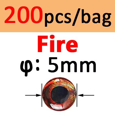 200pcs 5mm FIRE