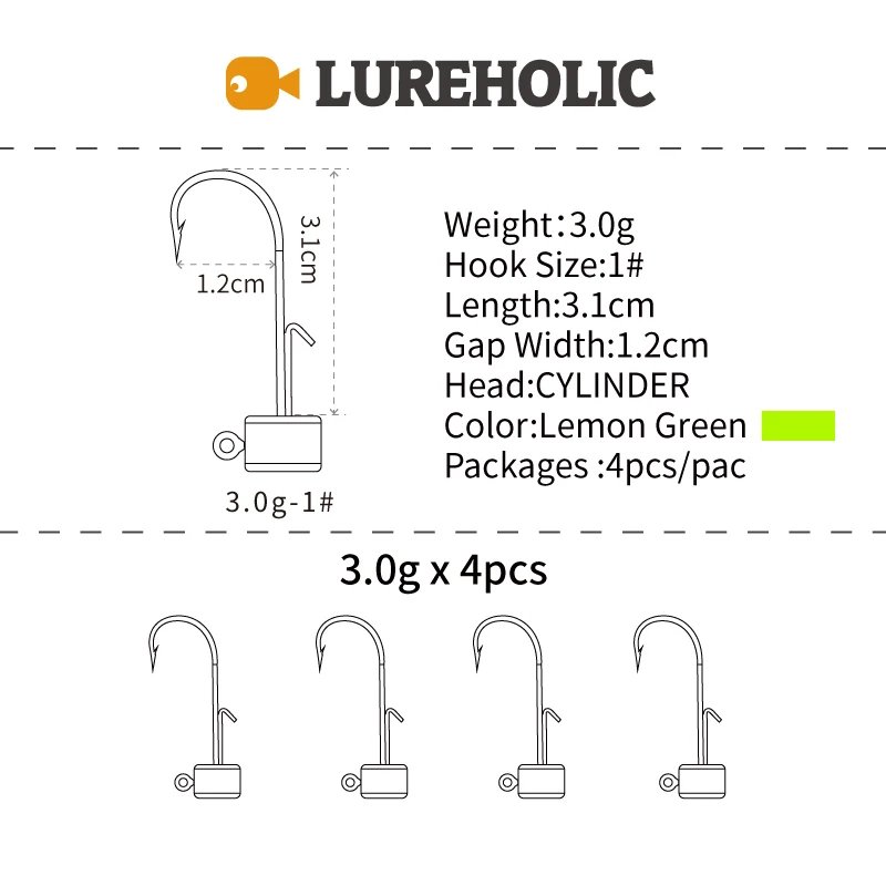 3g4pcs Lemon Green