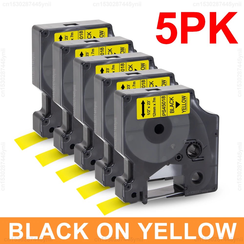 5PK Black on Yellow