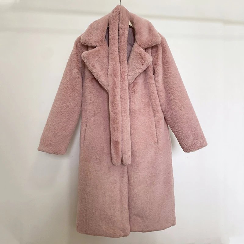 pink fur coat