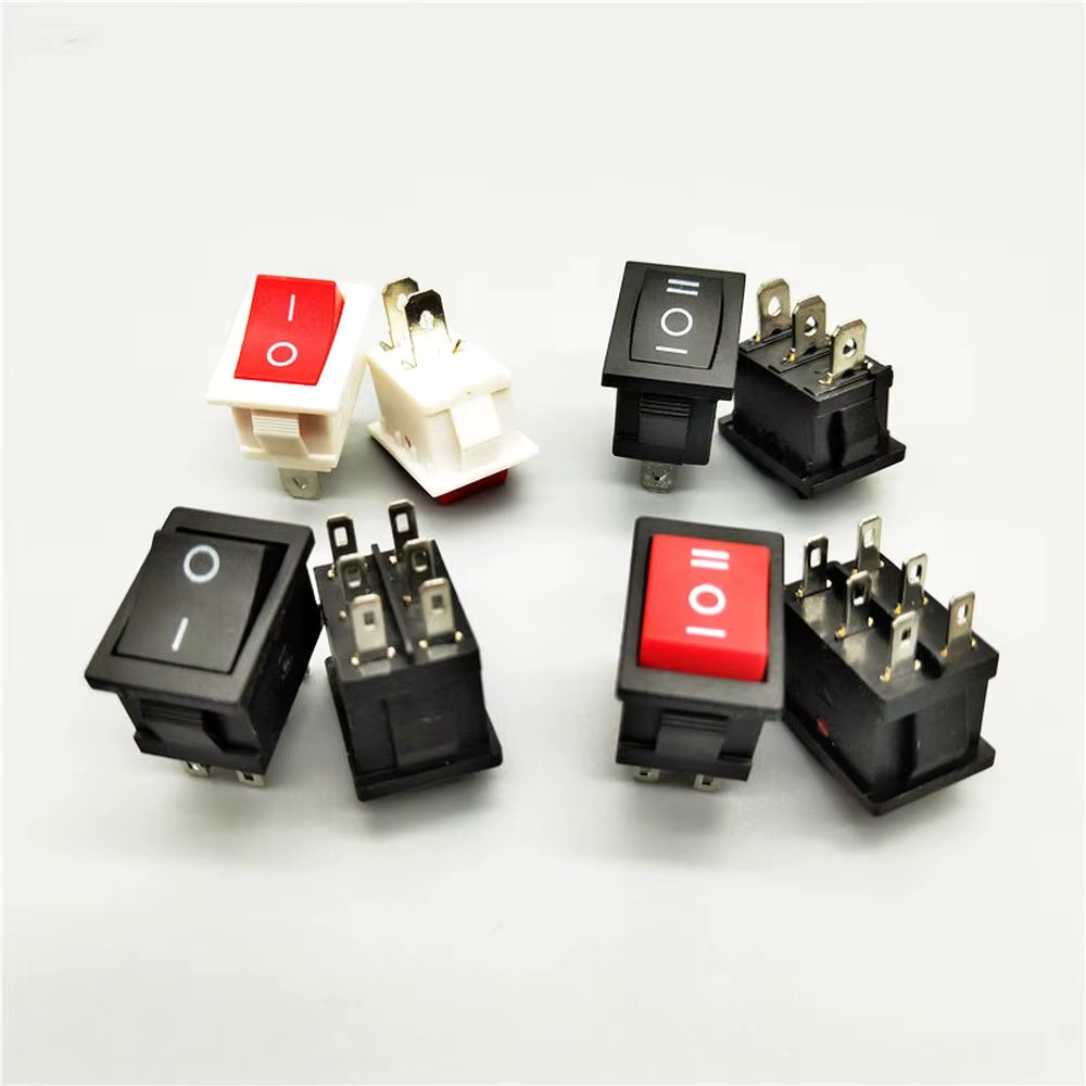 5pcs KCd1 2piin 3-pin 6-pin Boat Car Rocker Switch 6A / 10A 250V / 125VAC Button Switch Ship Type Switch