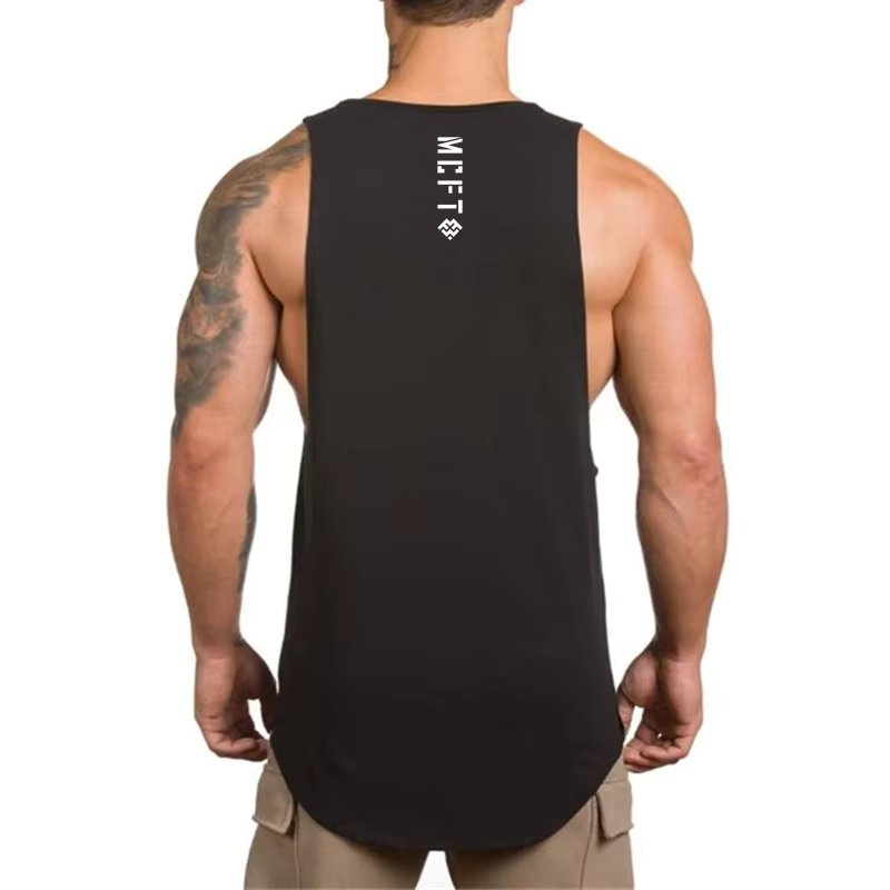 Muscleguys Cotton Gym Clothing Fitness Mens Stringer Tank Top Bodybuilding Sleeveless Shirt Muscle Vest Workout Singlets Tanktop