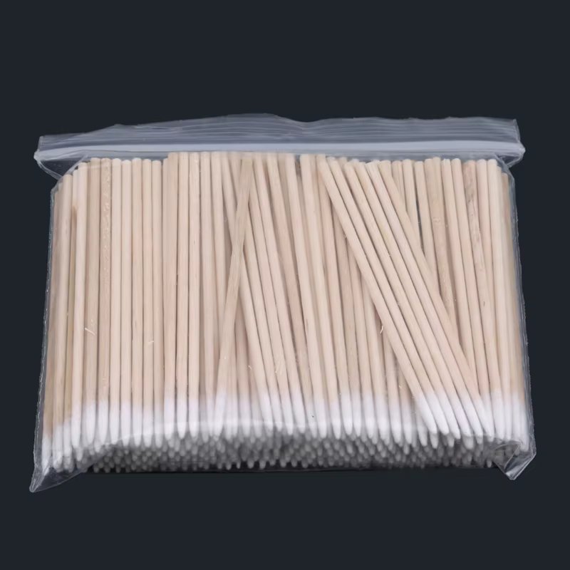 Pointy Tip Cotton Swab for Manicure Nail Art Tool Wooden Tip Stick Long 100/300pcs Tip Semi Permanent Embroidered Cotton Swabs