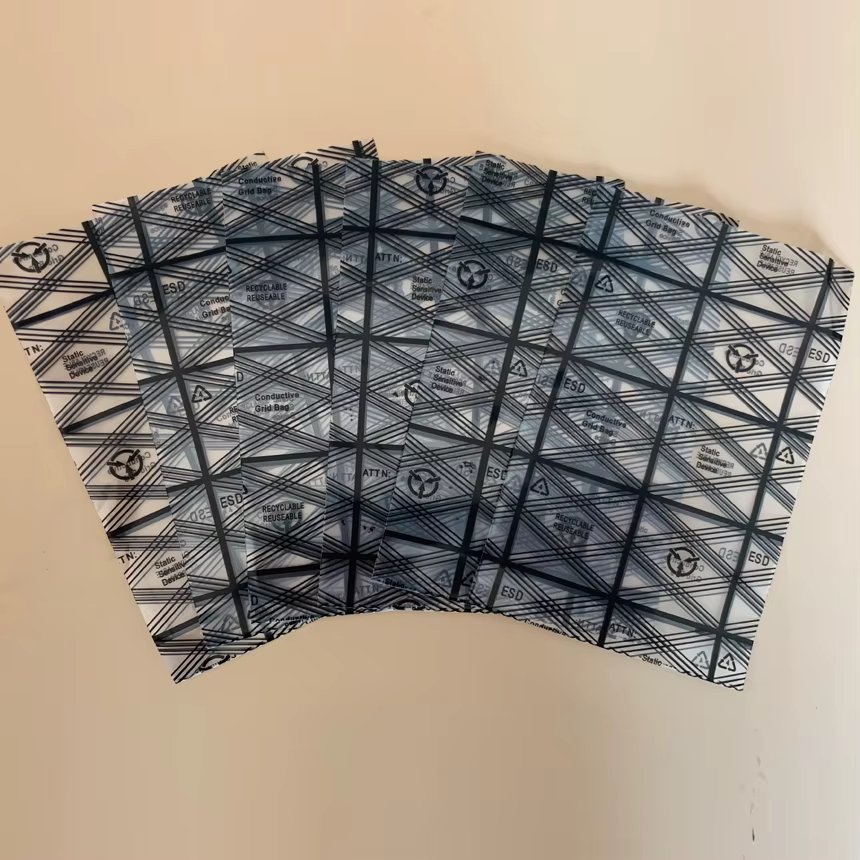 30*40cm 30x40cm 35*45cm 35x45cm Mainboard Card Plastic PE Open Top ESD Anti Static Shielding Net GRID Mesh Pouch Storage Bag
