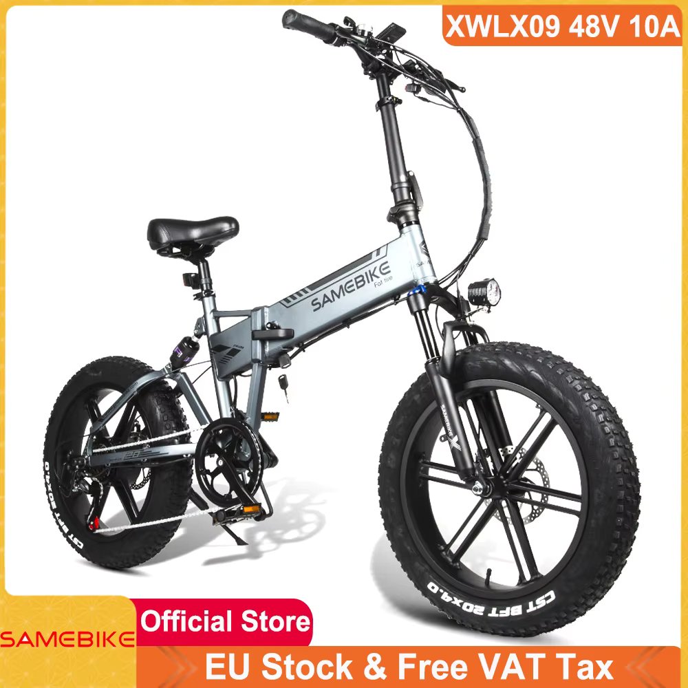 EU Stock Samebike XWLX09-IT Folding Electric Bicycle 500W 20 Inch 48V 10Ah Battery Three Riding Modes E-Bike EU Plug