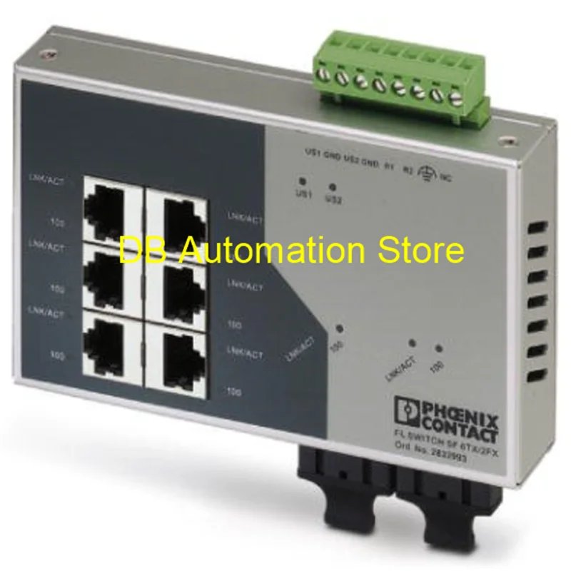 100% original sealed PHOENIX CONTACT Industrial Ethernet Switch - FL SWITCH SF 6TX/2FX - 2832933